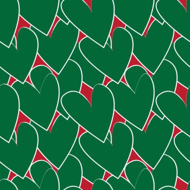 Kalp şeklinde fırça darbesi moda tekstil, grafik ve el sanatları için kusursuz desen tasarımı