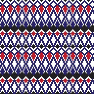 Örgü, moda tekstili ve grafikler için argyle Fair Island kusursuz desen tasarımı