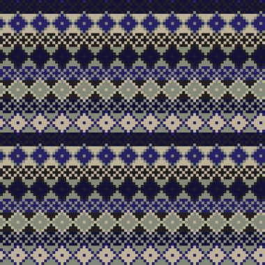 Örgü, moda tekstili ve grafikler için argyle Fair Island kusursuz desen tasarımı