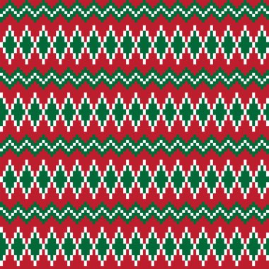 Örgü, moda tekstili ve grafikler için argyle Fair Island kusursuz desen tasarımı