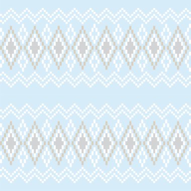 Örgü, moda tekstili ve grafikler için argyle Fair Island kusursuz desen tasarımı