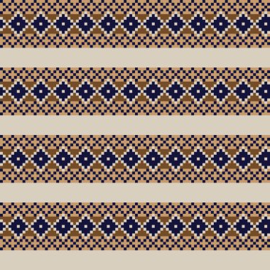 Örgü, moda tekstili ve grafikler için argyle Fair Island kusursuz desen tasarımı