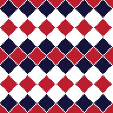 Örgü, moda tekstili ve grafikler için argyle Fair Island kusursuz desen tasarımı