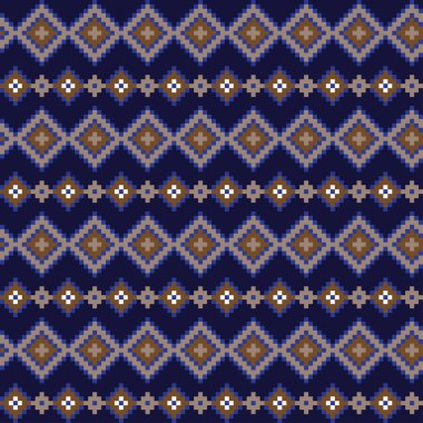 Örgü, moda tekstili ve grafikler için argyle Fair Island kusursuz desen tasarımı