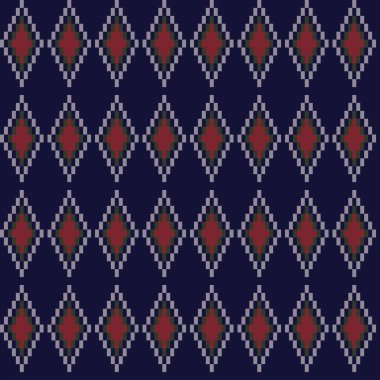 Örgü, moda tekstili ve grafikler için argyle Fair Island kusursuz desen tasarımı