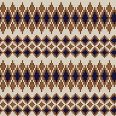 Örgü, moda tekstili ve grafikler için argyle Fair Island kusursuz desen tasarımı