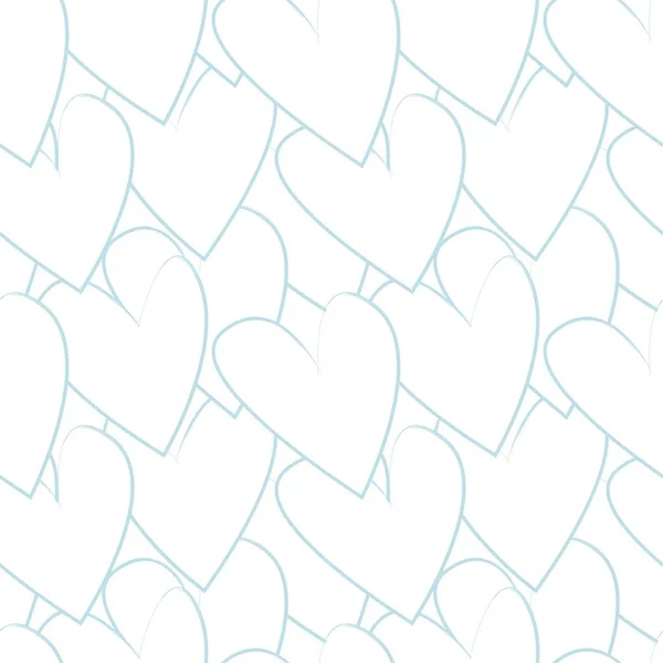 Καρδιά Σχήμα Πινέλο Εγκεφαλικό Επεισόδιο Απρόσκοπτη Σχέδιο Μοτίβο Για Υφάσματα — Διανυσματικό Αρχείο