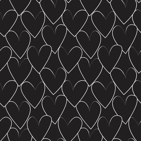 Heart Shaped Brush Stroke Seamless Pattern Design Fashion Textiles Graphics — Vetor de Stock