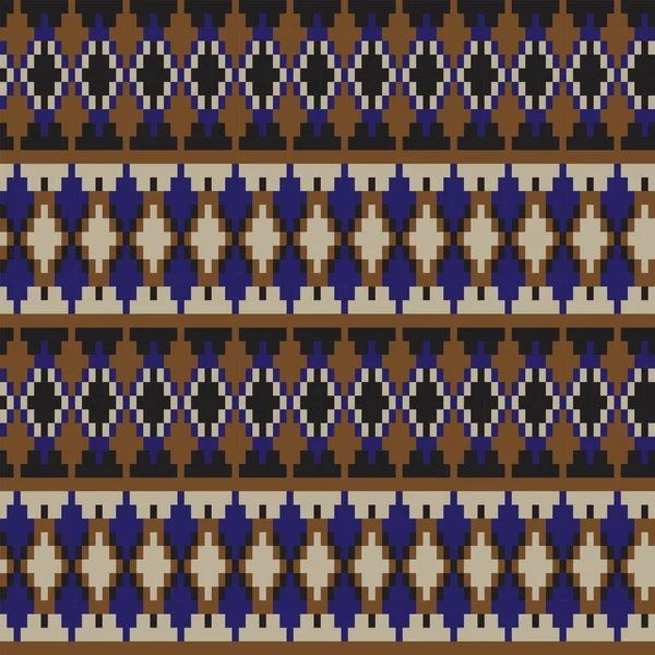 Argyle Fair Isle Sömlös Mönster Design För Stickade Kläder Mode — Stock vektor