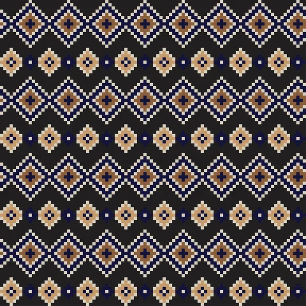 Argyle Fair Isle Diseño Patrón Sin Costura Para Prendas Punto — Vector de stock