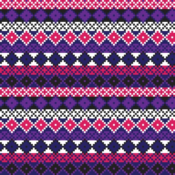 Argyle Fair Isle Sömlös Mönster Design För Stickade Kläder Mode — Stock vektor