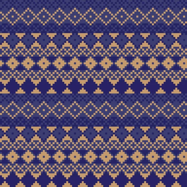 Argyle Fair Isle Design Motif Sans Couture Pour Tricot Textile — Image vectorielle