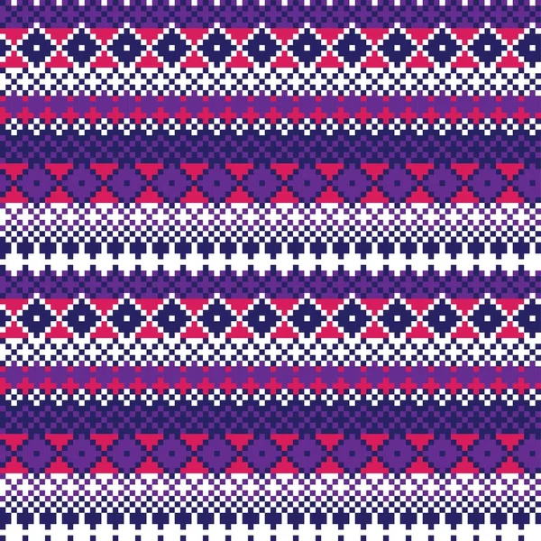 Argyle Fair Isle Sömlös Mönster Design För Stickade Kläder Mode — Stock vektor