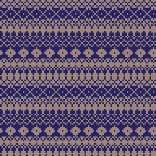 Argyle Fair Isle Diseño Patrón Sin Costura Para Prendas Punto — Vector de stock