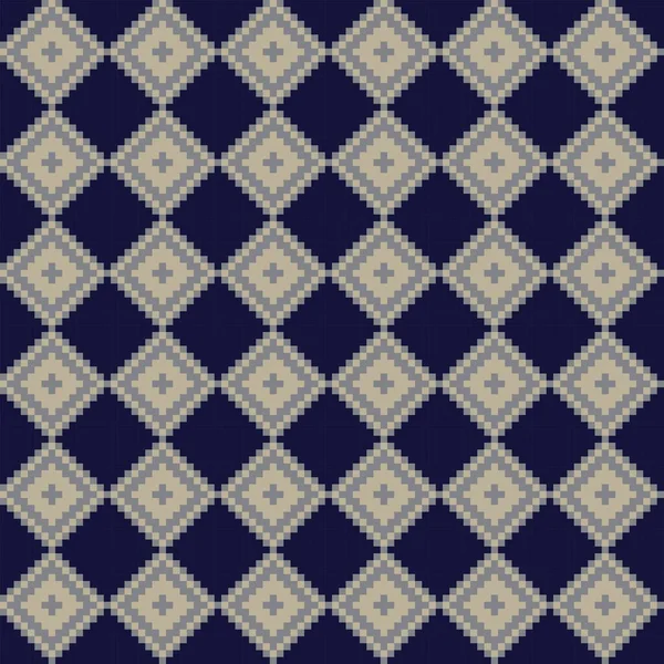 Argyle Fair Isle Seamless Pattern Design Nitwear Fashion Textile Graphics — стоковый вектор