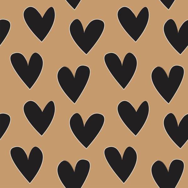 Мазок кисти в форме сердца бесшовный дизайн шаблона для моды текстиля, графики и ремесел
