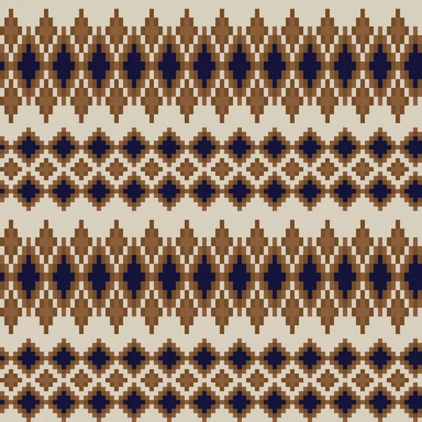 Argyle Fair Isle Diseño Patrón Sin Costura Para Prendas Punto — Vector de stock