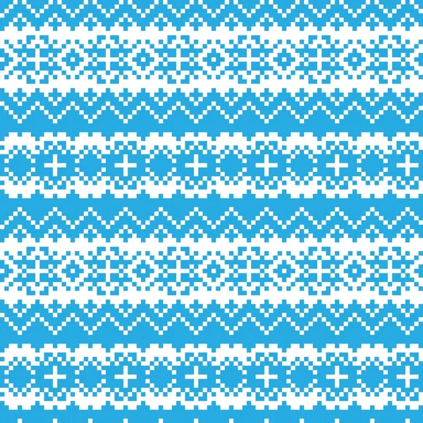 Snowflake Fair Isle Σχέδιο Μοτίβο Για Υφάσματα Μόδας Πλεκτά Και — Διανυσματικό Αρχείο