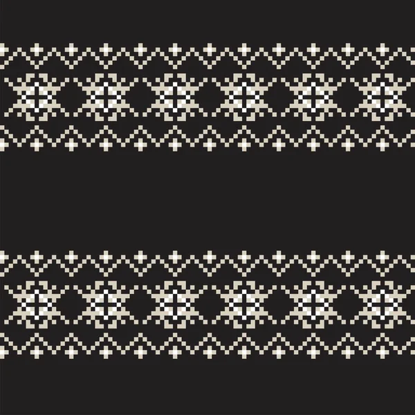 Sneeuwvlok Fair Isle Patroon Ontwerp Voor Mode Textiel Breigoed Graphics — Stockvector