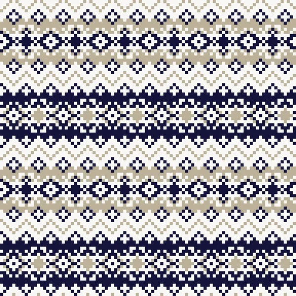 Snowflake Fair Projekt Wzór Wysp Dla Tekstyliów Mody Dzianin Grafiki — Wektor stockowy