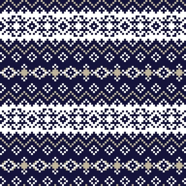 Diseño Patrón Isla Justa Copo Nieve Para Textiles Moda Prendas — Archivo Imágenes Vectoriales