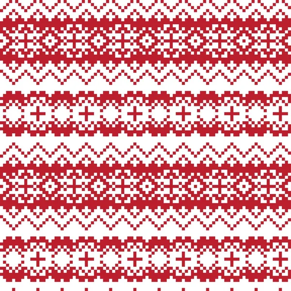 Snowflake Design Padrão Ilha Justa Para Têxteis Moda Malhas Gráficos — Vetor de Stock