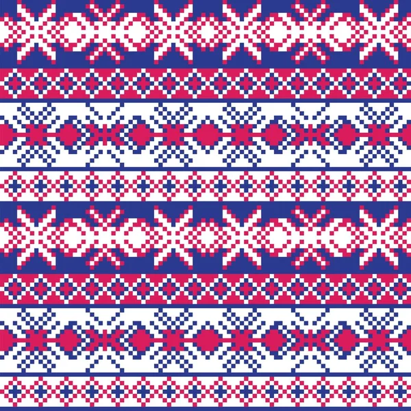 Conception Motif Îlot Noël Équitable Pour Les Textiles Mode Tricot — Image vectorielle