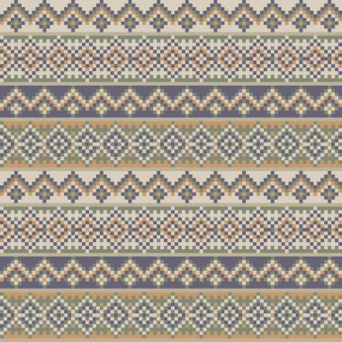 Örgü, moda tekstili ve grafikler için argyle Fair Island kusursuz desen tasarımı