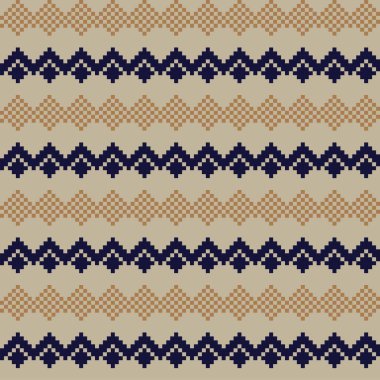 Örgü, moda tekstili ve grafikler için argyle Fair Island kusursuz desen tasarımı