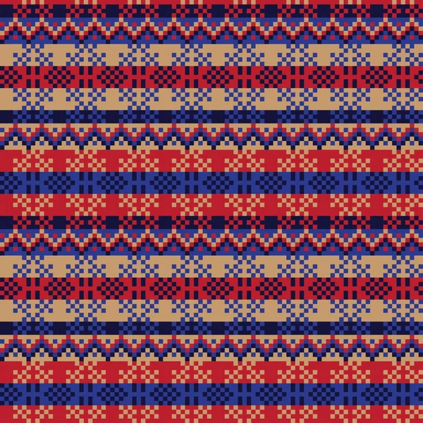 Sneeuwvlok Fair Isle Patroon Ontwerp Voor Mode Textiel Breigoed Graphics — Stockvector