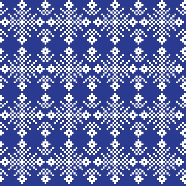 Snowflake Design Padrão Ilha Justa Para Têxteis Moda Malhas Gráficos —  Vetores de Stock