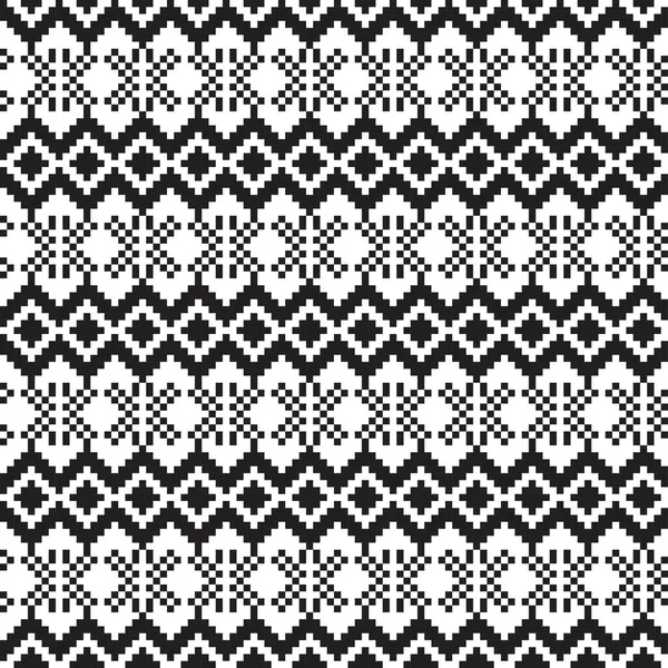 Snowflake Fair Isle Pattern Design Fashion Textiles Knitwear Graphics — 스톡 벡터