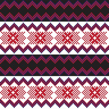 Moda tekstil ürünleri, örgü giysileri ve grafikler için kar tanesi desenli ada deseni tasarımı. Ögeler değiştirilebilir.