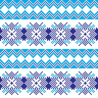 Moda tekstil ürünleri, örgü giysileri ve grafikler için kar tanesi desenli ada deseni tasarımı. Ögeler değiştirilebilir.