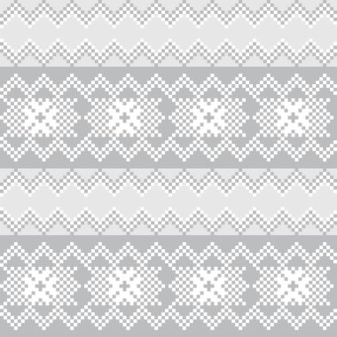 Moda tekstil ürünleri, örgü giysileri ve grafikler için kar tanesi desenli ada deseni tasarımı. Ögeler değiştirilebilir.