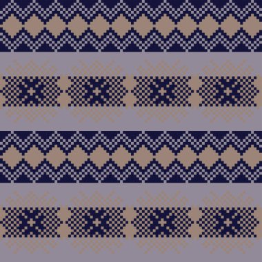 Moda tekstil ürünleri, örgü giysileri ve grafikler için kar tanesi desenli ada deseni tasarımı. Ögeler değiştirilebilir.