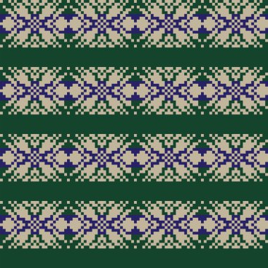 Moda tekstil ürünleri, örgü giysileri ve grafikler için kar tanesi desenli ada deseni tasarımı. Ögeler değiştirilebilir.