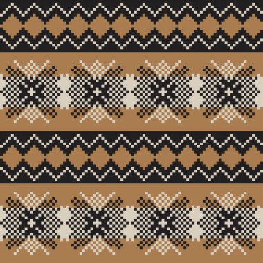 Moda tekstil ürünleri, örgü giysileri ve grafikler için kar tanesi desenli ada deseni tasarımı. Ögeler değiştirilebilir.