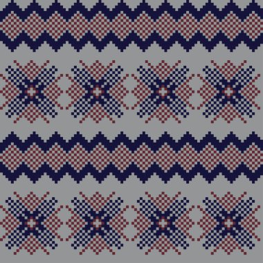 Moda tekstil ürünleri, örgü giysileri ve grafikler için kar tanesi desenli ada deseni tasarımı. Ögeler değiştirilebilir.