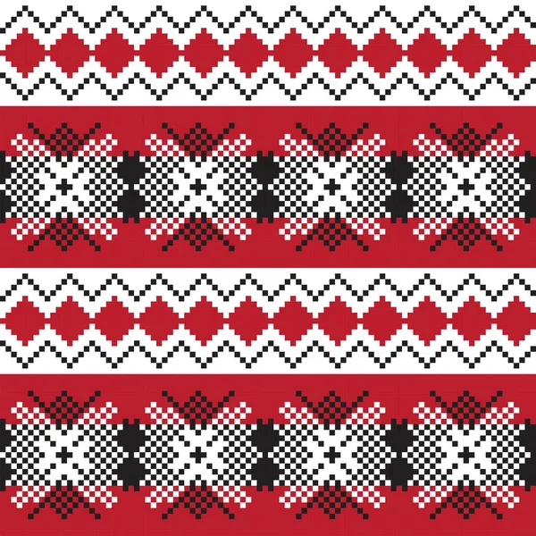 Sneeuwvlok Fair Isle Patroon Ontwerp Voor Mode Textiel Breigoed Graphics — Stockvector