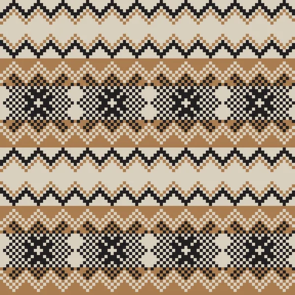 Snowflake Fair Isle Pattern Design Fashion Textiles Трикотаж Graphics Элементы — стоковый вектор