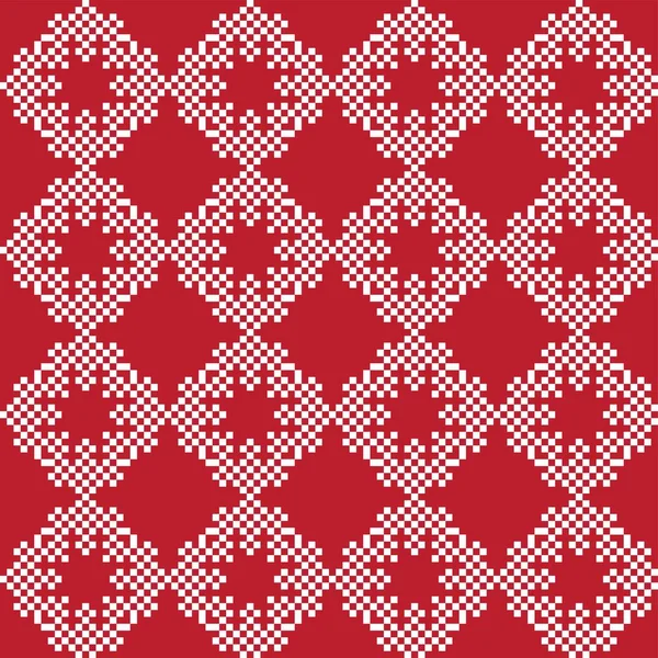 Snowflake Fair Isle Pattern Design Fashion Textiles Трикотаж Graphics Элементы — стоковый вектор