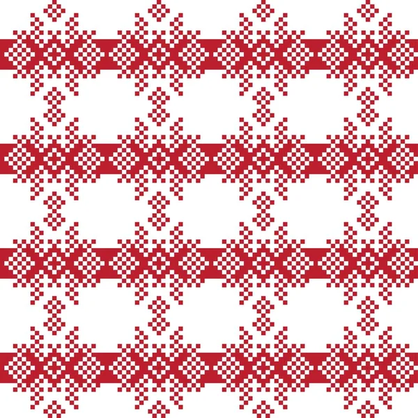 Sneeuwvlok Fair Isle Patroon Ontwerp Voor Mode Textiel Breigoed Graphics — Stockvector