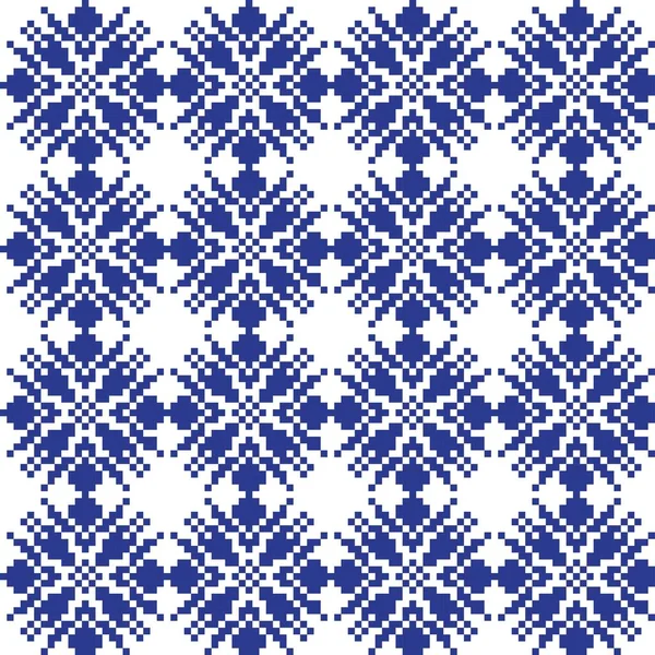 Snowflake Fair Isle Pattern Design Fashion Textiles Knitwear Graphics 수있는 — 스톡 벡터