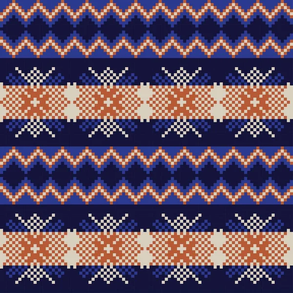 Snowflake Fair Isle Pattern Design Fashion Textiles Трикотаж Graphics Элементы — стоковый вектор