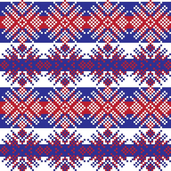 Snowflake Fair Isle Pattern Design Fashion Textiles Трикотаж Graphics Элементы — стоковый вектор