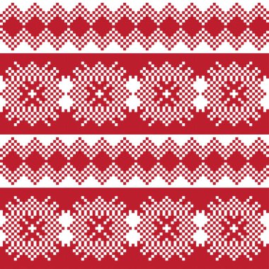 Moda tekstil ürünleri, örgü giysileri ve grafikler için kar tanesi desenli ada deseni tasarımı. Ögeler değiştirilebilir.