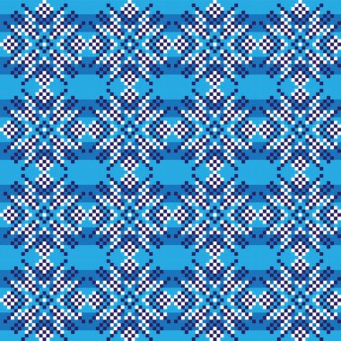 Moda tekstil ürünleri, örgü giysileri ve grafikler için kar tanesi desenli ada deseni tasarımı. Ögeler değiştirilebilir.