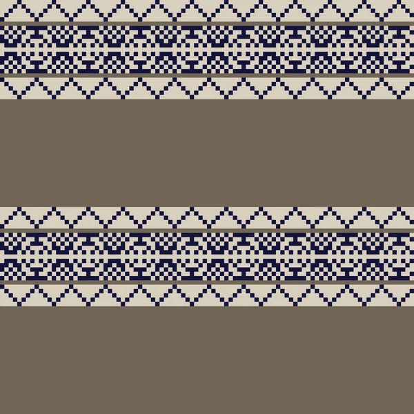 Snowflake Fair Isle Pattern Design Fashion Textiles Трикотаж Graphics Элементы — стоковый вектор