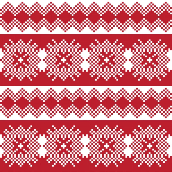 Snowflake Design Padrão Ilha Justa Para Têxteis Moda Malhas Gráficos — Vetor de Stock